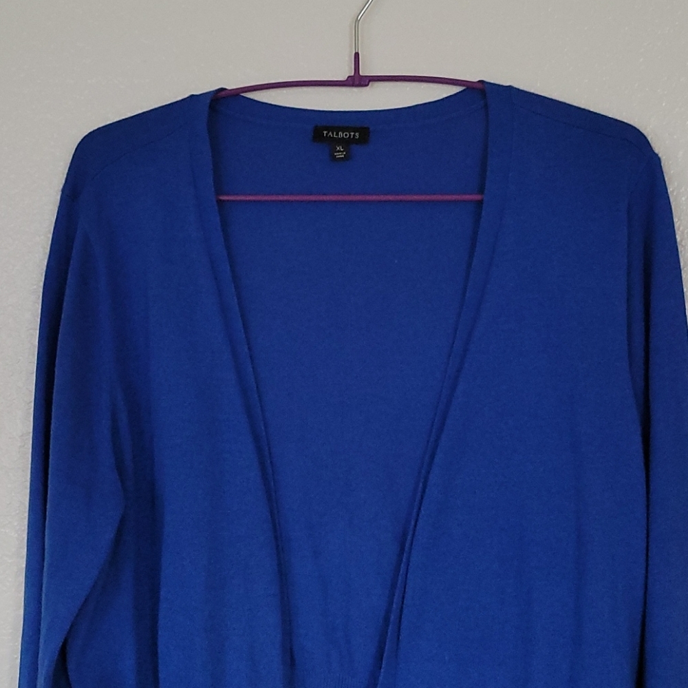 Talbots blue cardigan